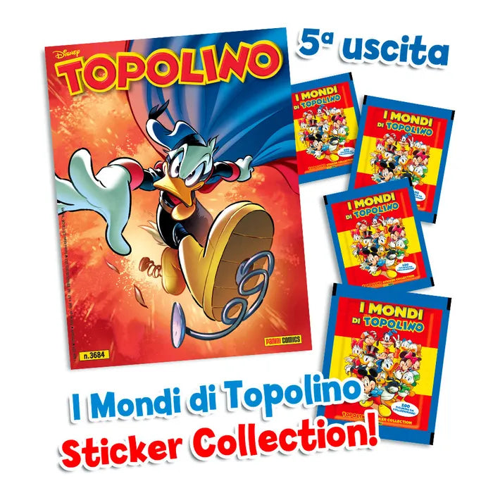 Topolino 3684 con Figurine "I Mondi di Topolino"