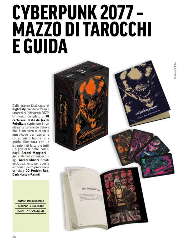 Cyberpunk 2077 - Mazzo di Tarocchi e Guida - Panini Comics - Italiano