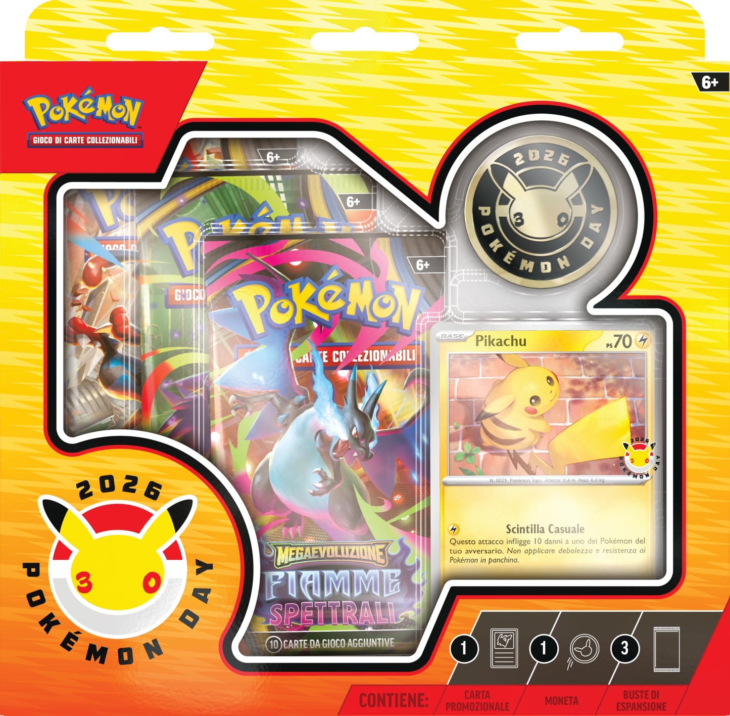 Collezione Pokémon Day 30th Anniversario 2026 Pikachu Promo Box ITA