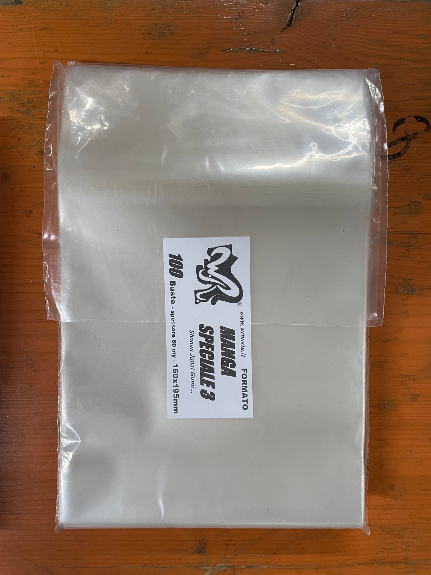MANGA SPECIALE 3 160 x 195 mm WR BUSTE 100 Buste Protettive per fumetti