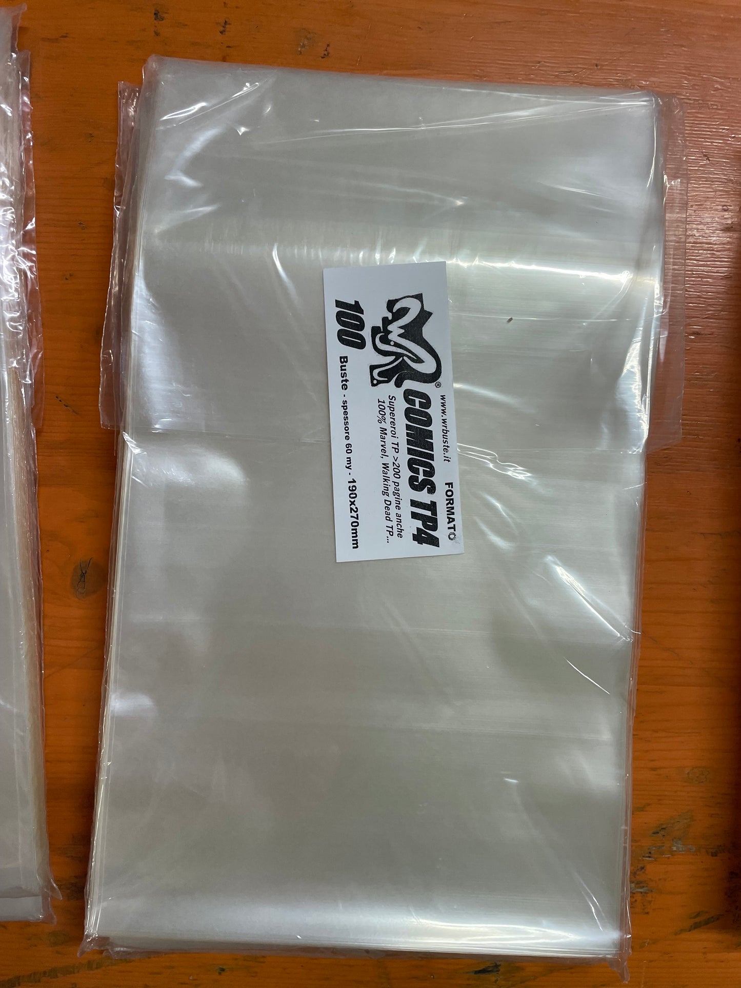 COMICS TP4 190 x 270 mm WR BUSTE 100 Buste Protettive per fumetti