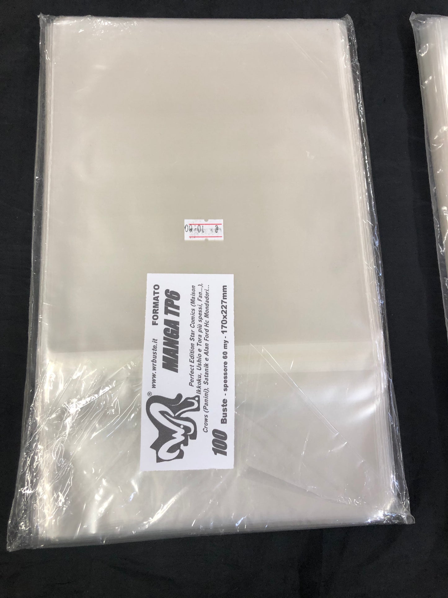 MANGA TP6 170x227 mm WR BUSTE 100 Buste Protettive per fumetti