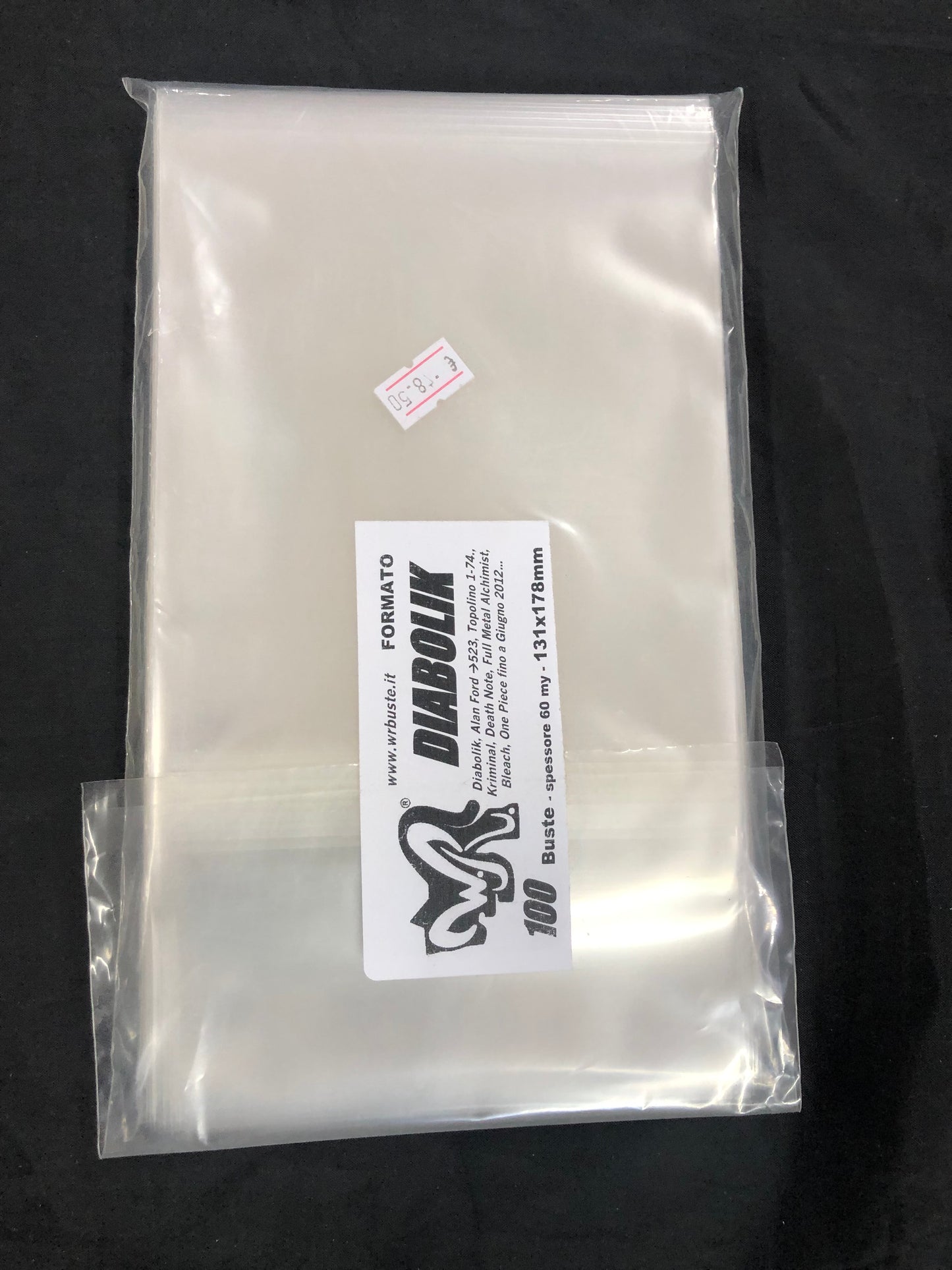 DIABOLIK 131x178 mm WR BUSTE 100 Buste Protettive per fumetti