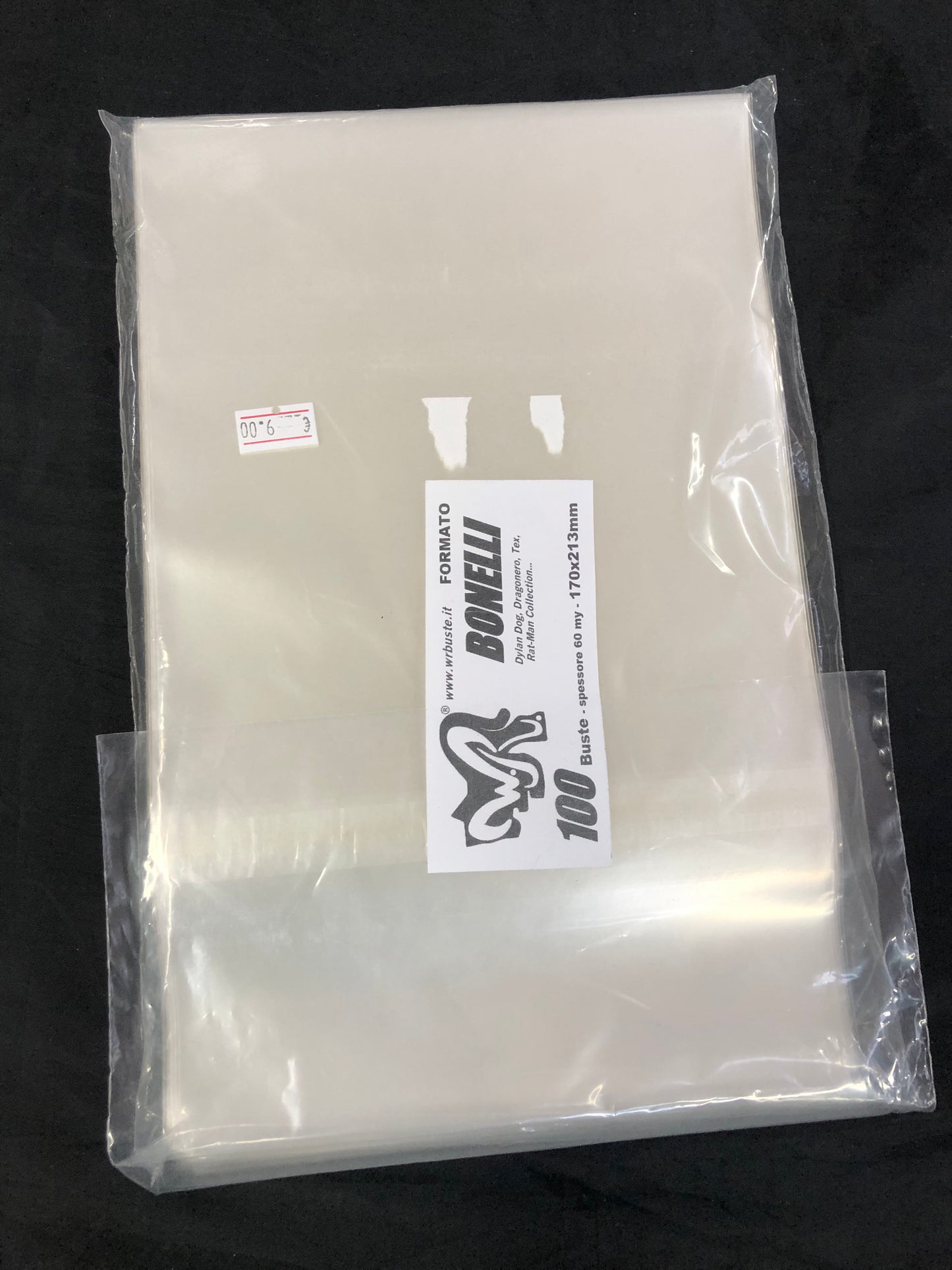 BONELLI 170x213 mm WR BUSTE 100 Buste Protettive per fumetti