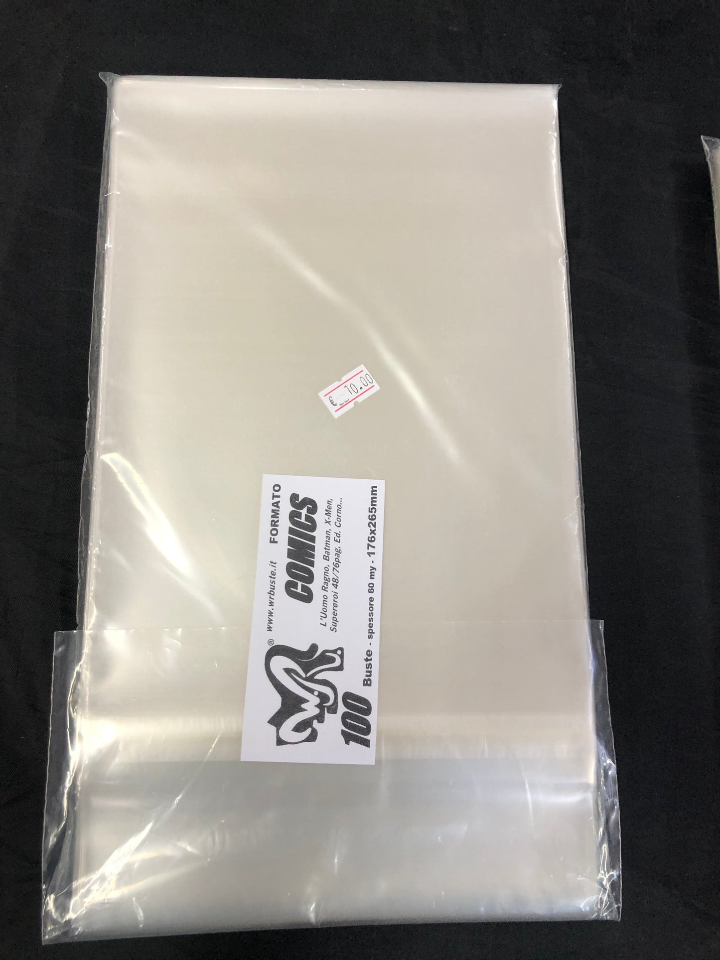 COMICS 176x265 mm WR BUSTE 100 Buste Protettive per fumetti (Copia)