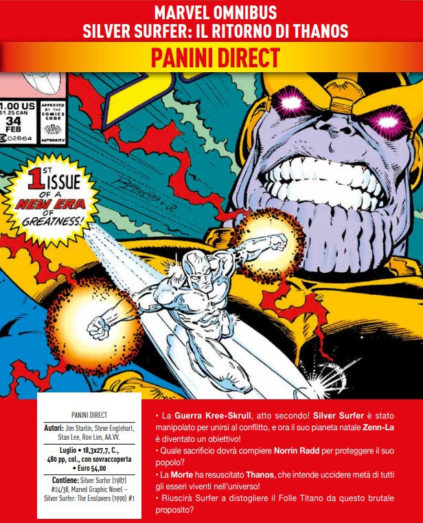 Silver Surfer – Il Ritorno di Thanos – Marvel Omnibus – Panini Comics – Italiano