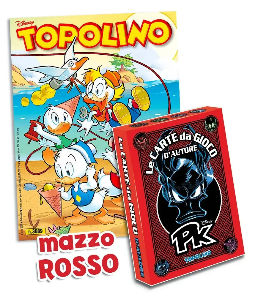 Topolino - Supertopolino 3689 + Carte da Gioco di PK - Mazzo Rosso - Panini Comics - Italiano