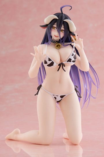 Overlord PVC Statue Desktop Cute Figure Albedo Cow-Print Swimsuit Ver. 15 cm
