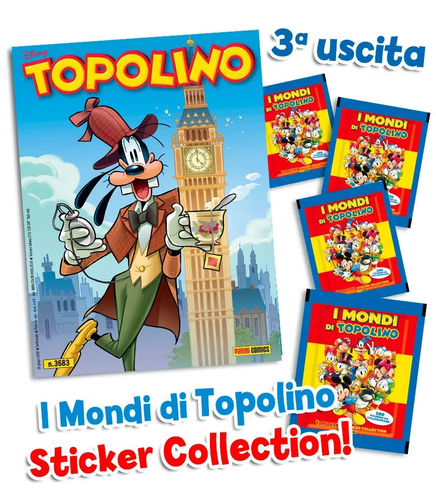 Topolino - Supertopolino 3683 + Topolino Sticker Collection  I Mondi di Topolino