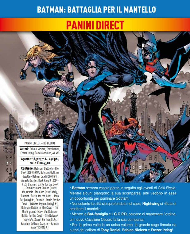 Batman – Battaglia per il Mantello – DC Deluxe – Panini Comics – Italiano