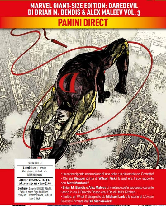 Daredevil di Brian M. Bendis & Alex Maleev Vol. 3 – Marvel Giant-Size Edition – Panini Comics – Italiano