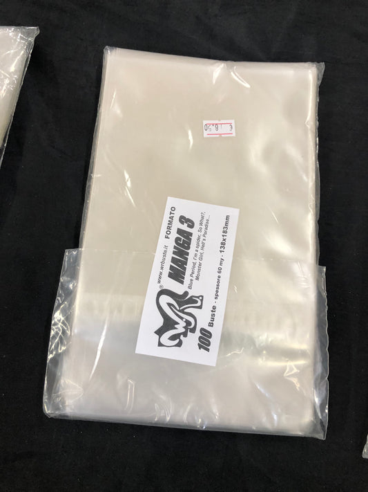MANGA 3 138x183 mm WR BUSTE  100 Buste Protettive per fumetti
