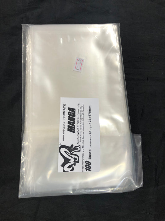 MANGA  125x178 mm WR BUSTE  100 Buste Protettive per fumetti