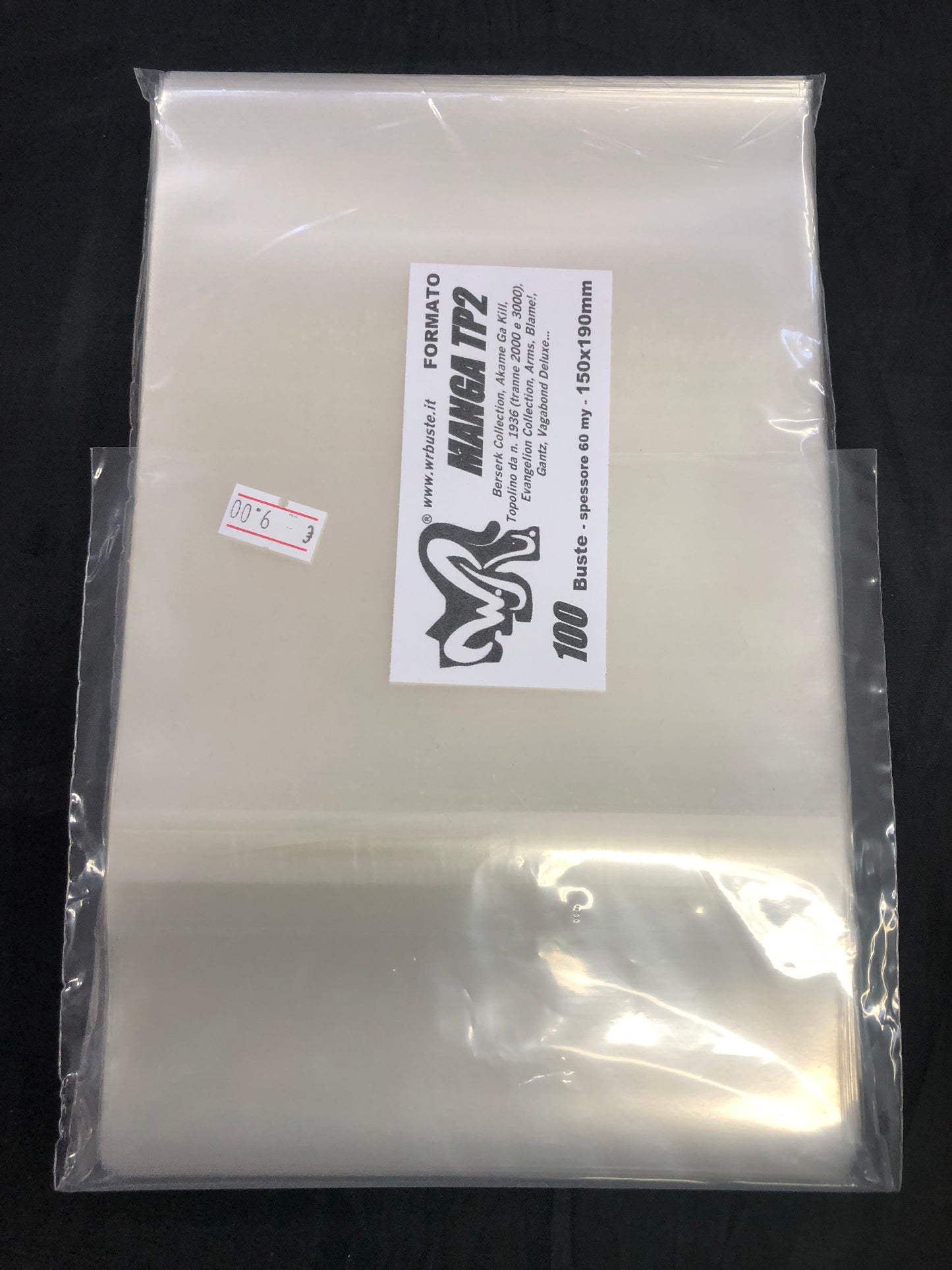 MANGA TP2 150x190 mm WR BUSTE  100 Buste Protettive per fumetti