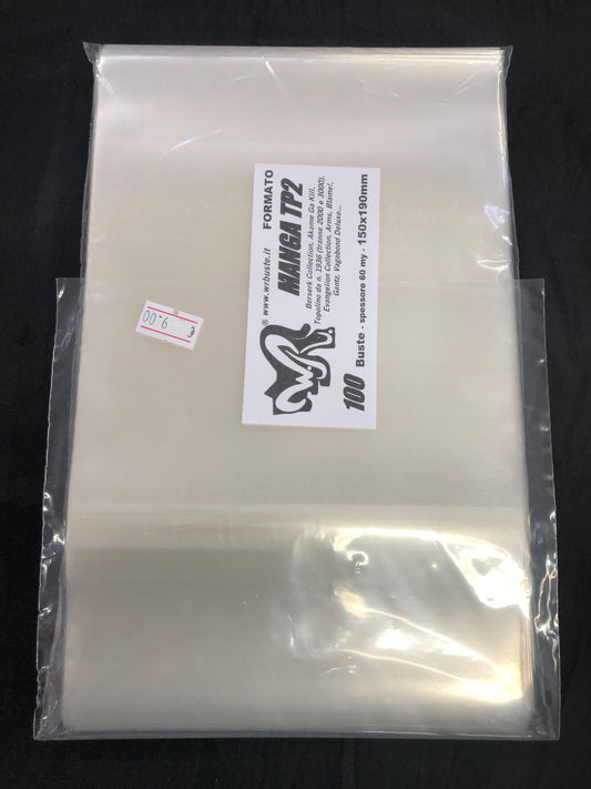 MANGA TP2 150x190 mm WR BUSTE  100 Buste Protettive per fumetti