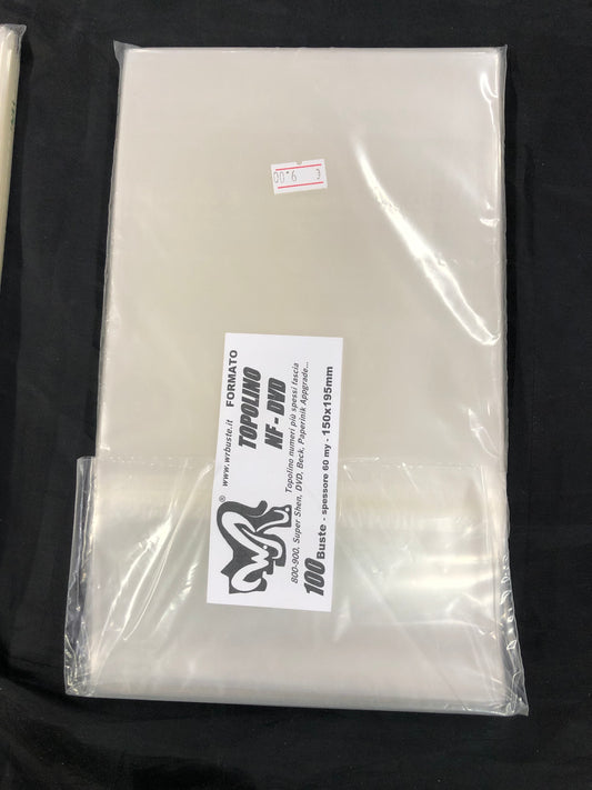 TOPOLINO NF/DVD 150x195 mm WR BUSTE  100 Buste Protettive per fumetti