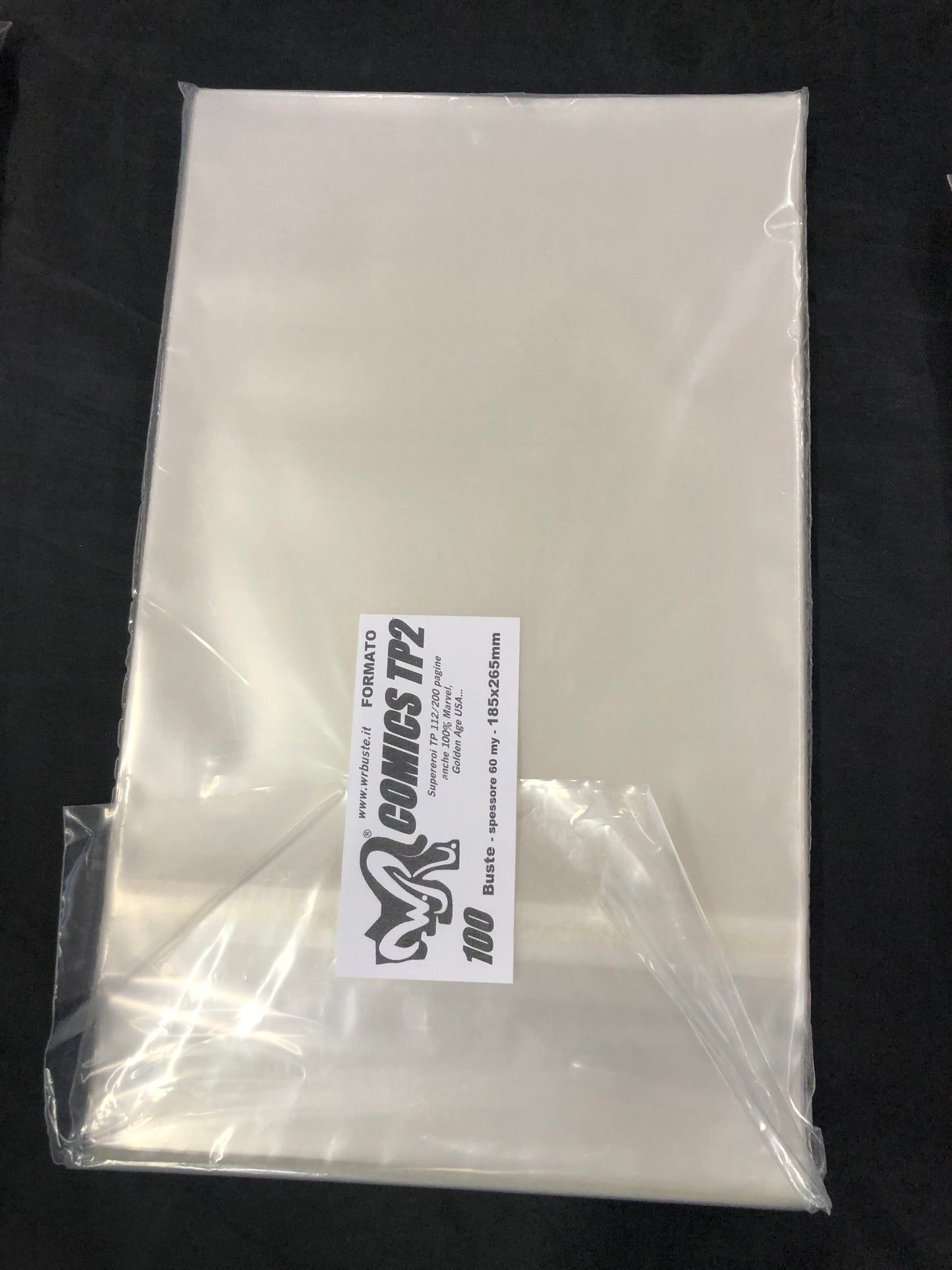 COMICS TP2 185x265 mm WR BUSTE  100 Buste Protettive per fumetti