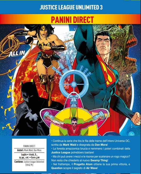 Justice League Unlimited 3 – Justice League 34 – Panini Comics – Italiano