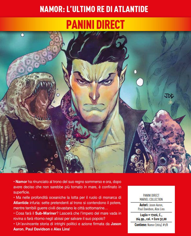 Namor – L’Ultimo Re di Atlantide – Marvel Collection – Panini Comics – Italiano