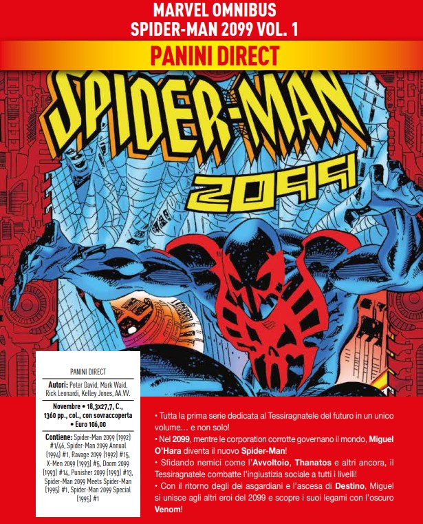 Spider-Man 2099 Vol. 1 – Marvel Omnibus – Panini Comics – Italiano