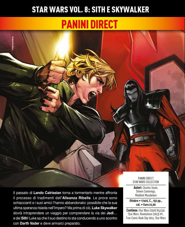Star Wars Vol. 8 – Sith e Skywalker – Star Wars Collection – Panini Comics – Italiano