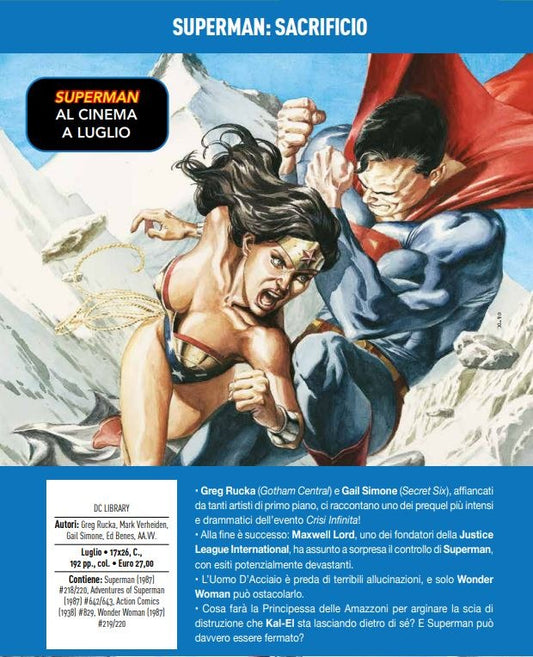 Superman – Sacrificio – DC Library – Panini Comics – Italiano