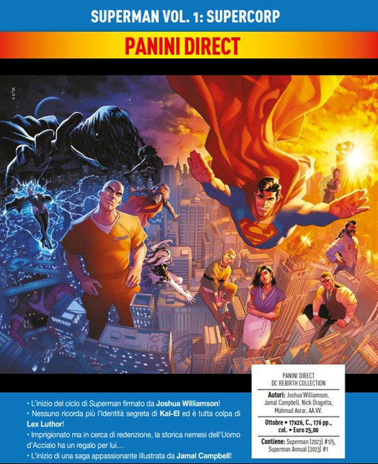 Superman Vol. 1 – Supercorp – DC Rebirth Collection – Panini Comics – Italiano