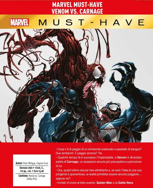 Venom Vs. Carnage - Marvel Must Have - Panini Comics - Italiano