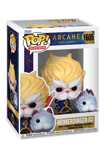 Arcane League of Legends Funko POP! Vinyl Figure Heimerdinger w/Poro 9 cm #1605 – Games