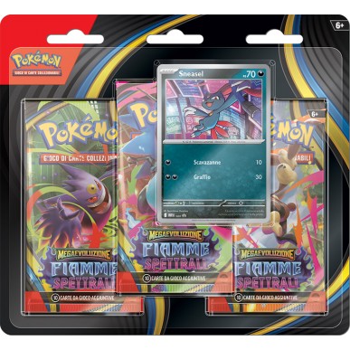 Megaevoluzione: Fiamme Spettrali - 3 Pack Blister - Sneasel (ITA)